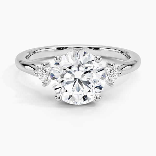 Floating Three Stone Diamond Engagement Ring  [Setting Only] - EC124