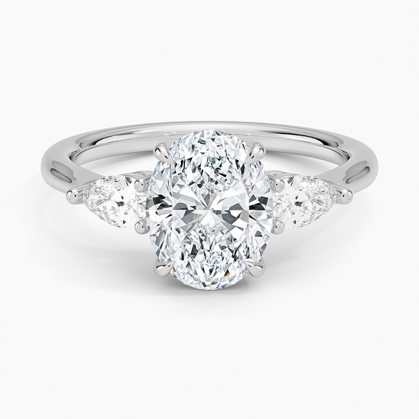 Opera Three Stone Diamond Engagement Ring  [Setting Only] - EC120O