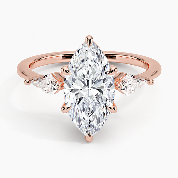 Luxe Cometa Three Stone Diamond Engagement Ring [Setting Only] - EC125M