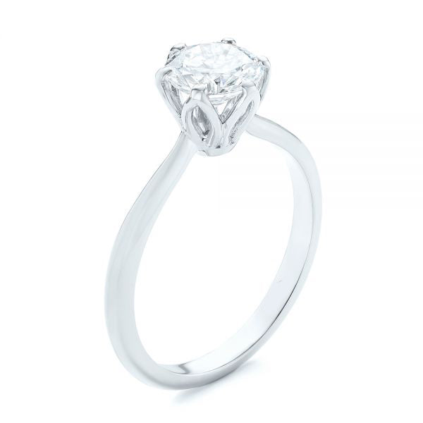 Elegant Solitaire Engagement Ring [Setting Only] - EC001 With 3.01 Carat Round Shape Lab Diamond