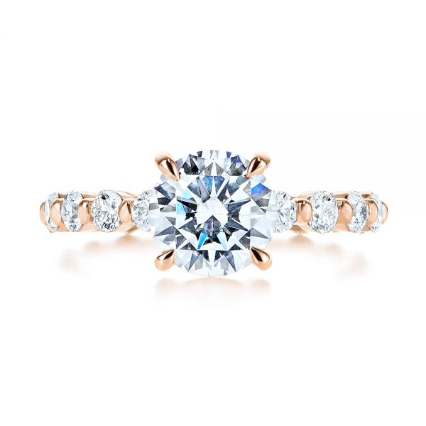 Four Claw Prong Classic Diamond Engagement Ring [Setting Only] - EC049 - Roselle Jewelry