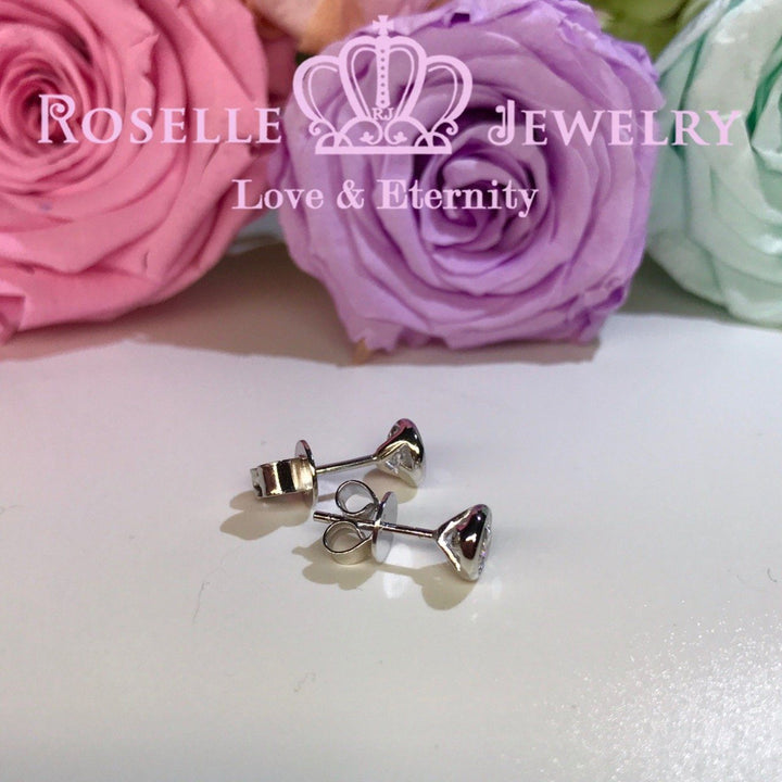 Bezel Stud Earrings - EB1 - Roselle Jewelry