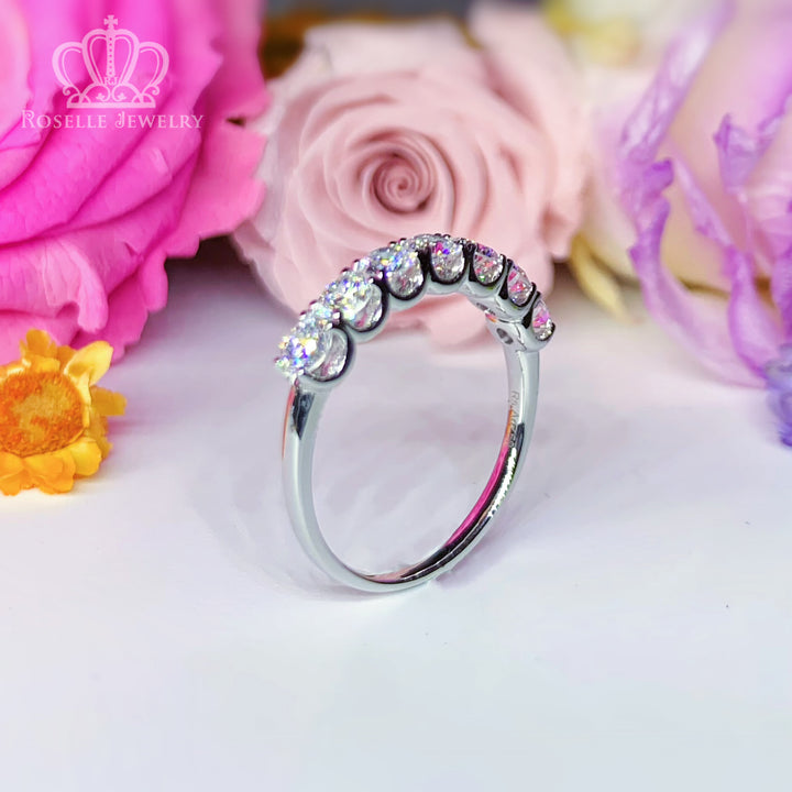 1.00CTW Seven Stone Half Eternity Wedding Ring - LGR017 - Roselle Jewelry