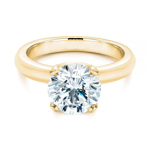 Knife Edge Solitaire Diamond Engagement Ring [Setting Only] - EC029 - Roselle Jewelry