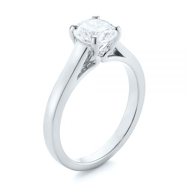 Four Prong Solitaire Diamond Engagement Ring [Setting Only] - EC062 - Roselle Jewelry