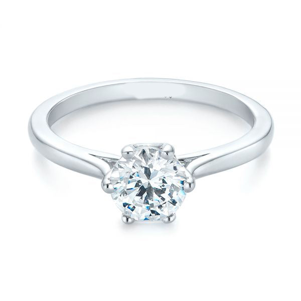 Six Prong Solitaire Diamond Engagement Ring [Setting Only] - EC046 - Roselle Jewelry