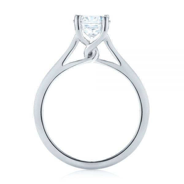 Four Prong center twist Solitaire Diamond Engagement Ring [Setting Only] - EC038 - Roselle Jewelry