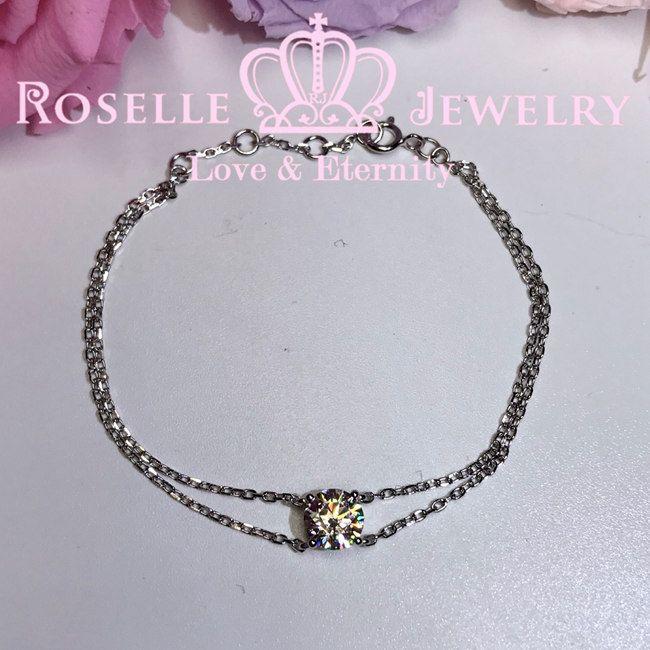 Solitaire Chain Bracelet - BR1 - Roselle Jewelry