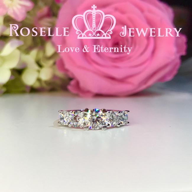 Five Stone Half Eternity Wedding Rings - RH5 - Roselle Jewelry