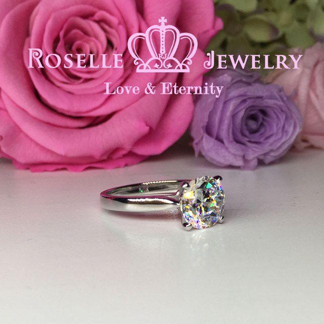 Four Prong Diamond Engagement Ring [Setting Only] - KNT9 - Roselle Jewelry